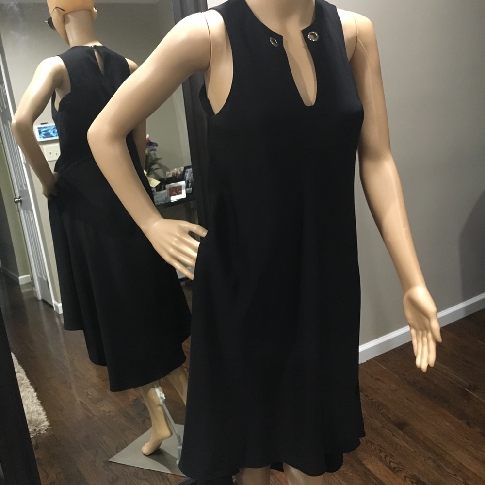 Black high low dress